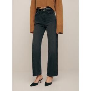 Reformation Black Wide Leg Jeans